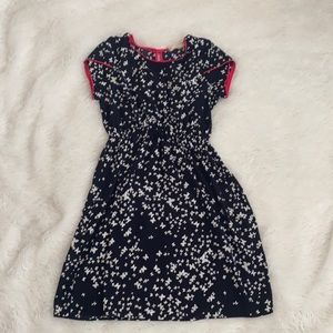 Kids size 8-10 dress black with white butterflies